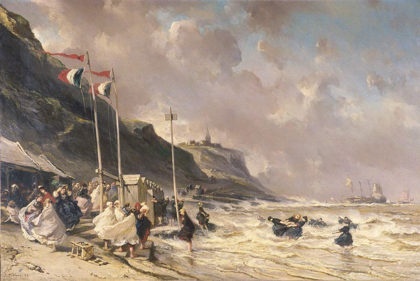 people on a beach in granville